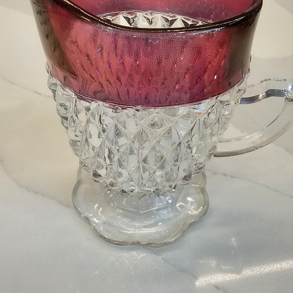 Indiana Glass Co. ruby flashed creamer & open sugar bowl set 1960… - Picture 5 of 16